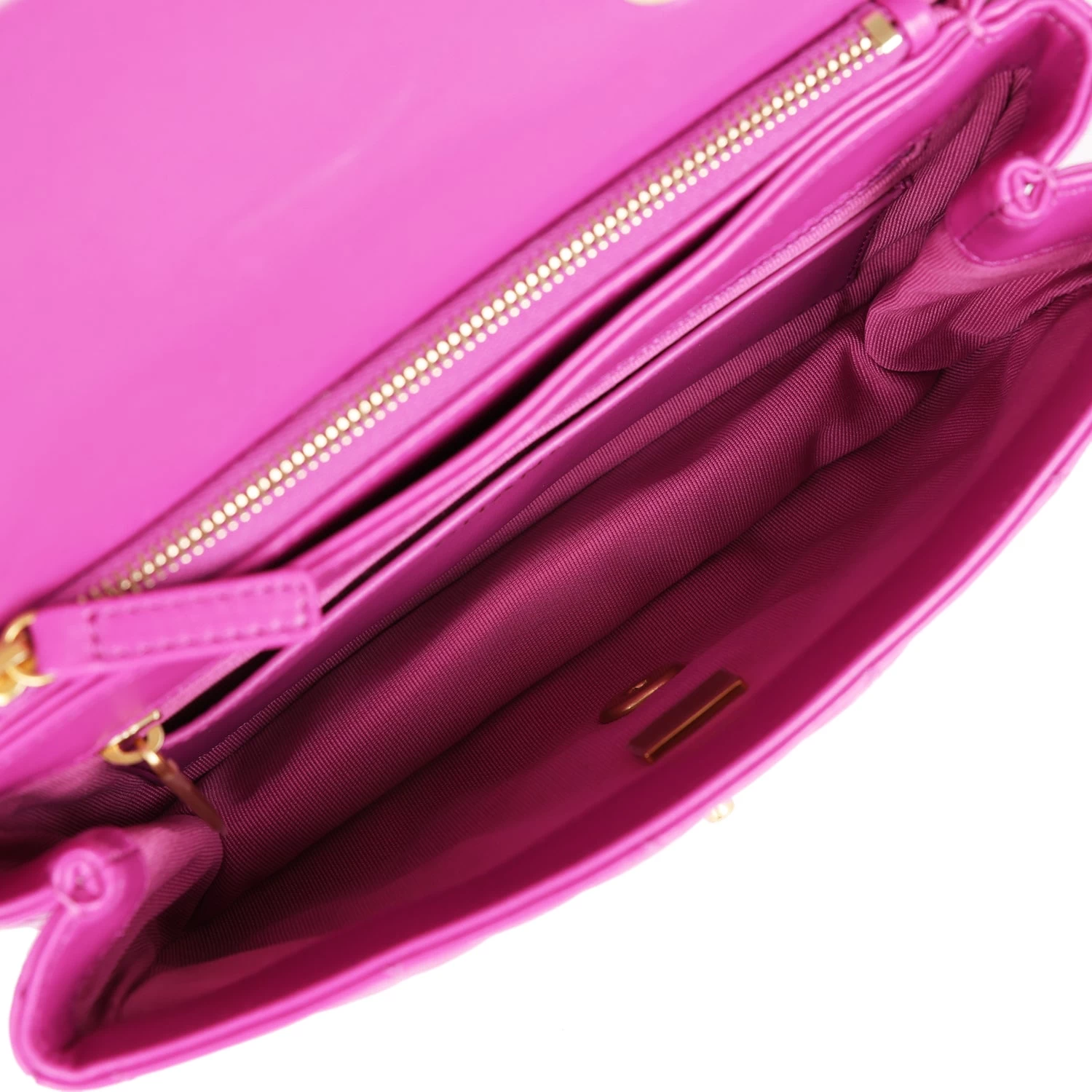 Chanel Small Crush Flap Bag Purple Shiny Aged Calfskin Brushed Gold Hardware 11 Chanel Small Crush Flap Bag Purple Shiny Aged Calfskin Brushed Gold Hardware - Image 9