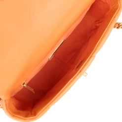 Chanel Medium 19 Flap Orange Lambskin Mixed Metal Hardware -Online Bag Store C FN 230922 4 KN 07
