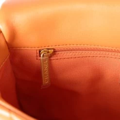 Chanel Medium 19 Flap Orange Lambskin Mixed Metal Hardware -Online Bag Store C FN 230922 4 KN 09