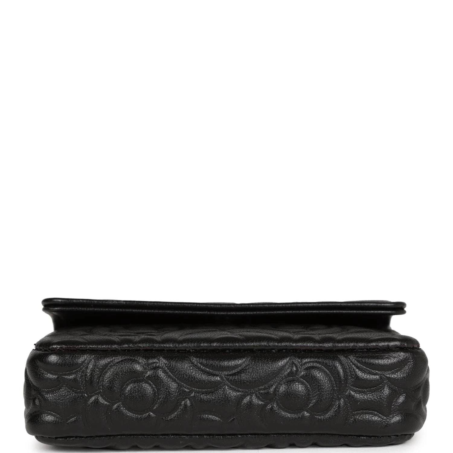Chanel Camellia Embossed Belt Bag Black Lambskin Light Gold Hardware 8 Chanel Camellia Embossed Belt Bag Black Lambskin Light Gold Hardware - Image 6