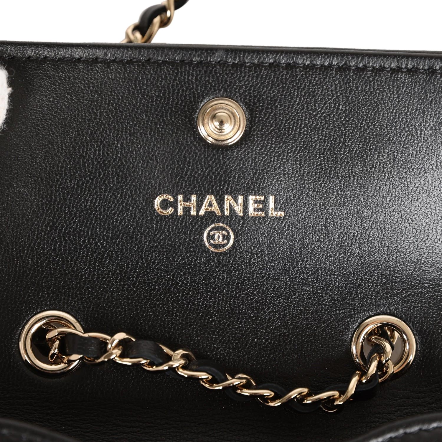 Chanel Camellia Embossed Belt Bag Black Lambskin Light Gold Hardware 10 Chanel Camellia Embossed Belt Bag Black Lambskin Light Gold Hardware - Image 8