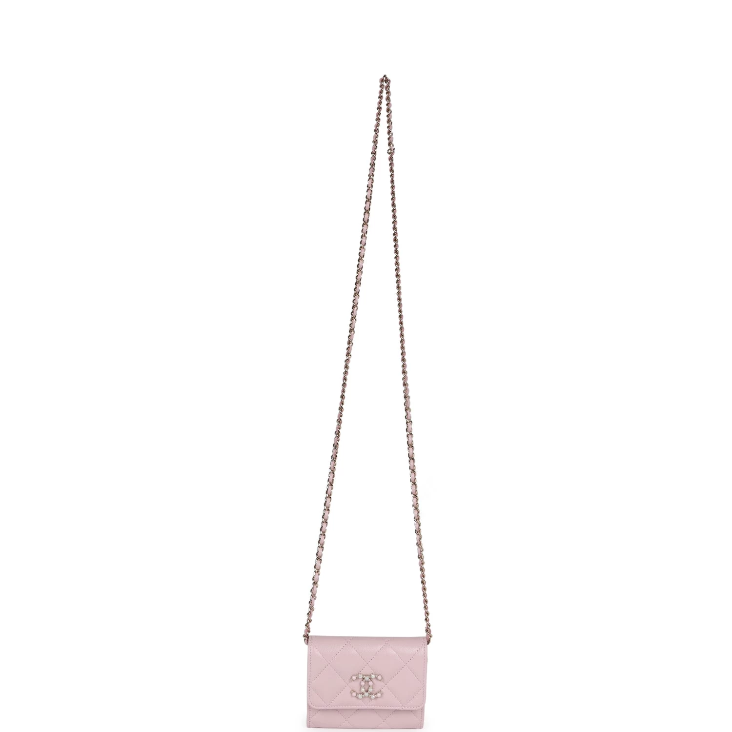 Chanel Mini Crossbody Pink Caviar Light Gold Hardware 9 Chanel Mini Crossbody Pink Caviar Light Gold Hardware - Image 7