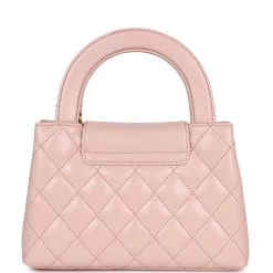 Chanel Small Kelly Shopper Light Pink Shiny Aged Calfskin Brushed Gold Hardware 15 Chanel Small Kelly Shopper Light Pink Shiny Aged Calfskin Brushed Gold Hardware -Online Bag Store C FN 231017 1 05