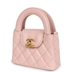 Chanel Nano Kelly Shopper Light Pink Shiny Aged Calfskin Brushed Gold Hardware -Online Bag Store C FN 231018 1 03