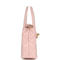 Chanel Nano Kelly Shopper Light Pink Shiny Aged Calfskin Brushed Gold Hardware -Online Bag Store C FN 231018 1 04