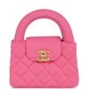 Chanel Nano Kelly Shopper Hot Pink Jersey Brushed Gold Hardware -Online Bag Store C FN 231018 3 01