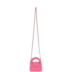 Chanel Nano Kelly Shopper Hot Pink Jersey Brushed Gold Hardware 17 Chanel Nano Kelly Shopper Hot Pink Jersey Brushed Gold Hardware -Online Bag Store C FN 231018 3 07