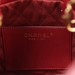 Chanel Mini 22 Bag Burgundy Calfskin Gold Hardware -Online Bag Store C FN 231027 1 10