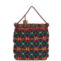 Chanel Mini 22 Bag Multicolor Macrame Calfskin Gold Hardware -Online Bag Store C FN 231027 3 06