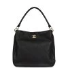 Chanel Quilted Hobo Shoulder Bag Black Calfskin Brushed Gold Hardware -Online Bag Store C FN 231030 1 LT 01