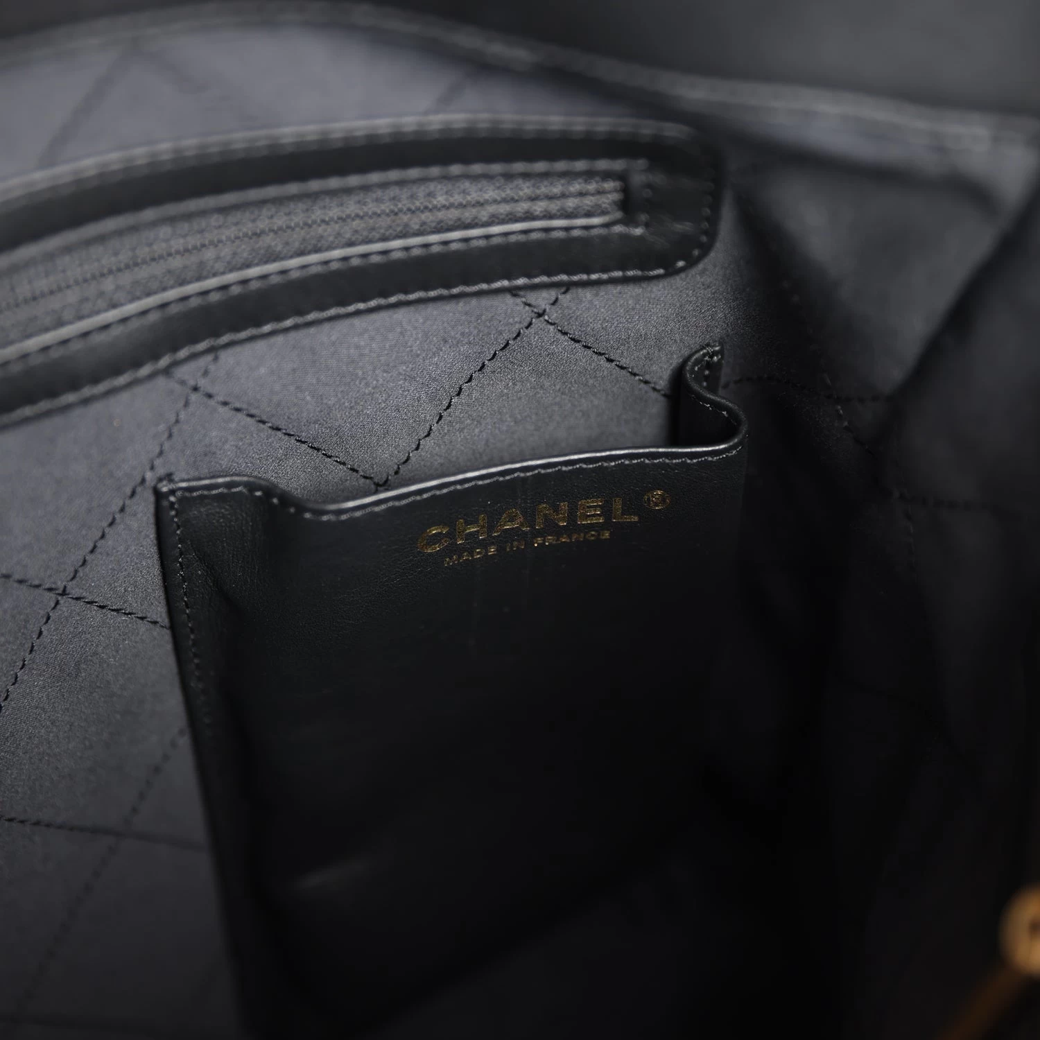 Chanel Quilted Hobo Shoulder Bag Black Calfskin Brushed Gold Hardware 11 Chanel Quilted Hobo Shoulder Bag Black Calfskin Brushed Gold Hardware - Image 9