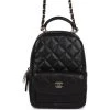 Chanel Mini Phone Holder Backpack Black Caviar Light Gold Hardware -Online Bag Store C FN 231115 2 01