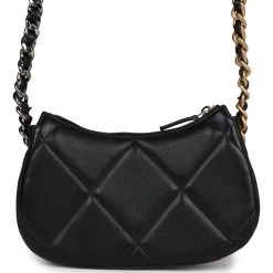 Chanel 19 Hobo Chain Clutch Bag Black Calfskin Mixed Metal Hardware -Online Bag Store C FN 231116 2 06