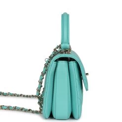 Chanel Mini Trendy CC Bag Turquoise Lambskin Light Gold Hardware -Online Bag Store C FN 231116 3 04