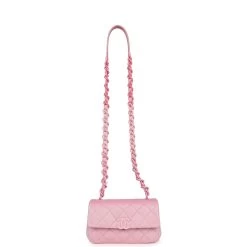 Chanel Mini Flap Bag Pink Ombre Caviar Lacquered Metal Hardware -Online Bag Store C FN 231130 4 01