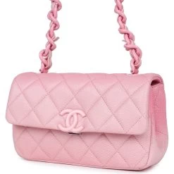 Chanel Mini Flap Bag Pink Ombre Caviar Lacquered Metal Hardware -Online Bag Store C FN 231130 4 04