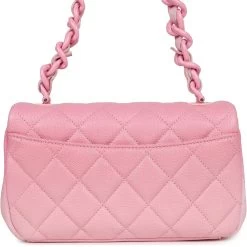 Chanel Mini Flap Bag Pink Ombre Caviar Lacquered Metal Hardware -Online Bag Store C FN 231130 4 06