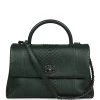 Pre-owned Chanel Medium Coco Handle Flap Bag Dark Green Python Ruthenium Hardware -Online Bag Store C FN 231205 1 RT 01