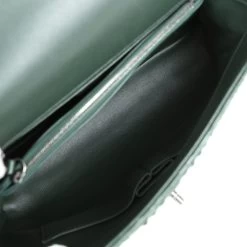 Pre-owned Chanel Medium Coco Handle Flap Bag Dark Green Python Ruthenium Hardware -Online Bag Store C FN 231205 1 RT 09