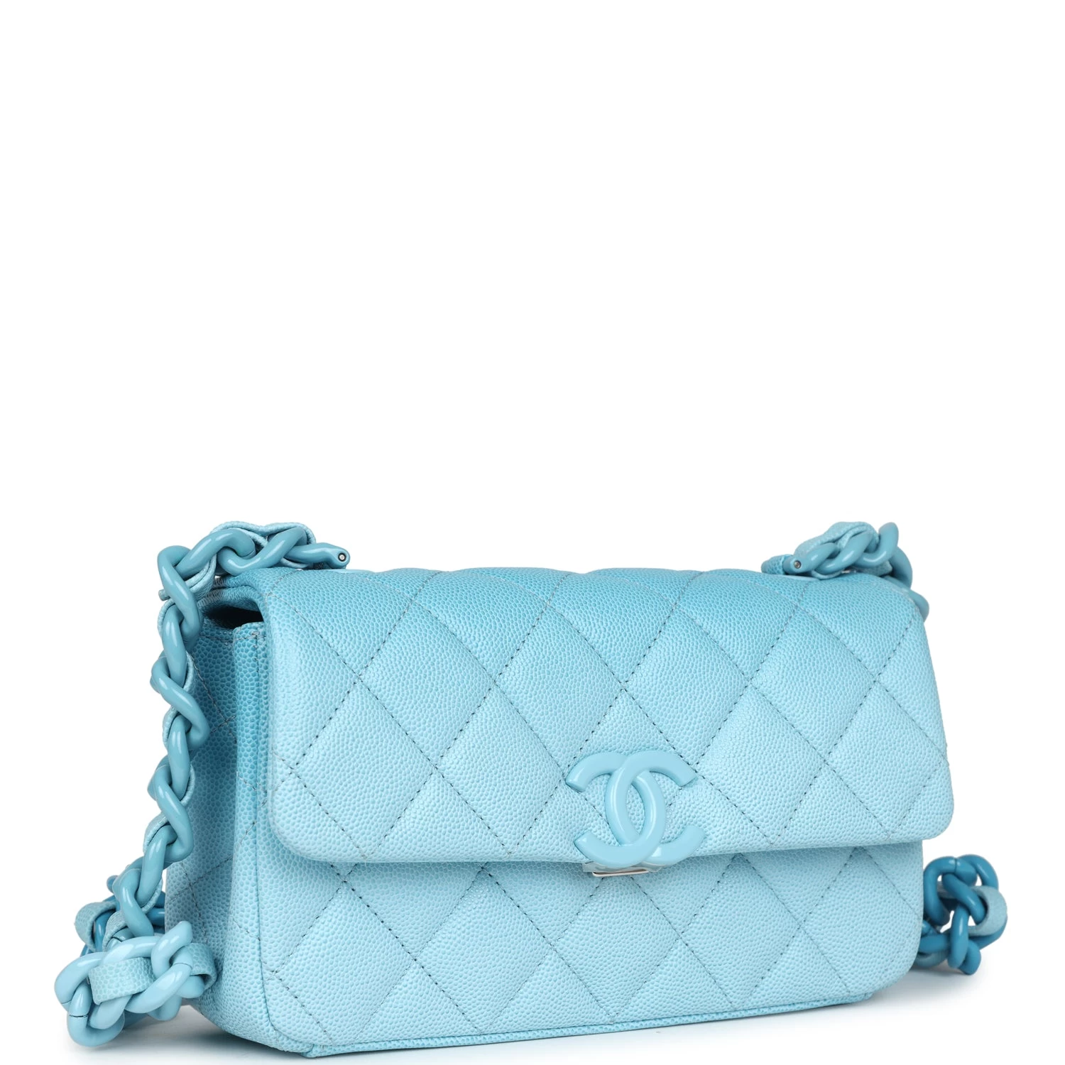 Chanel Mini Flap Bag Blue Ombre Caviar Lacquered Metal Hardware 4 Chanel Mini Flap Bag Blue Ombre Caviar Lacquered Metal Hardware - Image 2