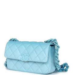 Chanel Mini Flap Bag Blue Ombre Caviar Lacquered Metal Hardware 16 Chanel Mini Flap Bag Blue Ombre Caviar Lacquered Metal Hardware -Online Bag Store C FN 231205 6 03