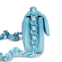 Chanel Mini Flap Bag Blue Ombre Caviar Lacquered Metal Hardware 14 Chanel Mini Flap Bag Blue Ombre Caviar Lacquered Metal Hardware -Online Bag Store C FN 231205 6 04