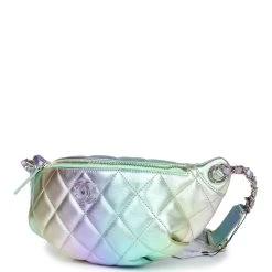 Chanel Waist Bag Rainbow Metallic Lambskin Light Gold Hardware -Online Bag Store C FN 231205 7 03