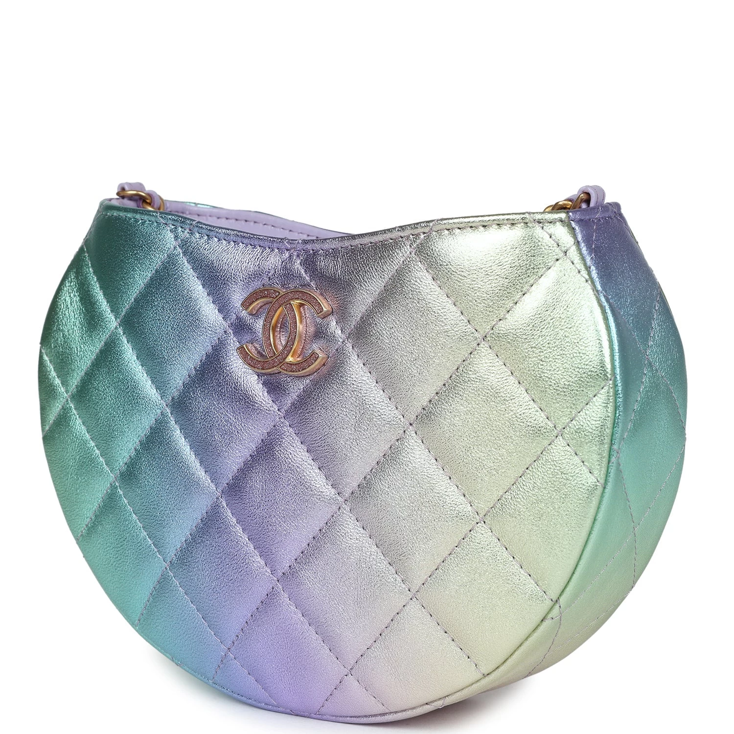 Chanel Mini Hobo Bag Rainbow Metallic Lambskin Antique Gold Hardware 7 Chanel Mini Hobo Bag Rainbow Metallic Lambskin Antique Gold Hardware - Image 5