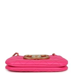 Chanel CC Mini Shoulder Bag Fuchsia Lambskin Antique Gold Hardware -Online Bag Store C FN 231219 1 08
