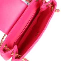 Chanel CC Mini Shoulder Bag Fuchsia Lambskin Antique Gold Hardware -Online Bag Store C FN 231219 1 09