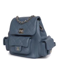 Chanel Small Duma Backpack Blue Caviar Light Gold Hardware -Online Bag Store C FN 231222 1 1 LB 02