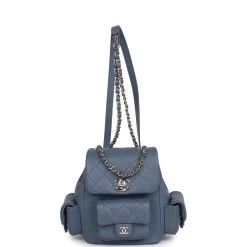 Chanel Small Duma Backpack Blue Caviar Light Gold Hardware -Online Bag Store C FN 231222 1 1 LB 07
