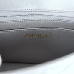 Chanel Mini Rectangular Flap Bag With Top Handle Grey Lambskin Antique Gold Hardware -Online Bag Store C FN 231227 2 10