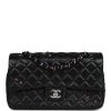 Pre-owned Chanel Medium Lady Bug Single Flap Bag Black Lambskin Silver Hardware -Online Bag Store C FN 231228 1 01