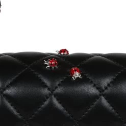 Pre-owned Chanel Medium Lady Bug Single Flap Bag Black Lambskin Silver Hardware 23 Pre-owned Chanel Medium Lady Bug Single Flap Bag Black Lambskin Silver Hardware -Online Bag Store C FN 231228 1 08