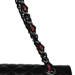 Pre-owned Chanel Medium Lady Bug Single Flap Bag Black Lambskin Silver Hardware 27 Pre-owned Chanel Medium Lady Bug Single Flap Bag Black Lambskin Silver Hardware -Online Bag Store C FN 231228 1 12