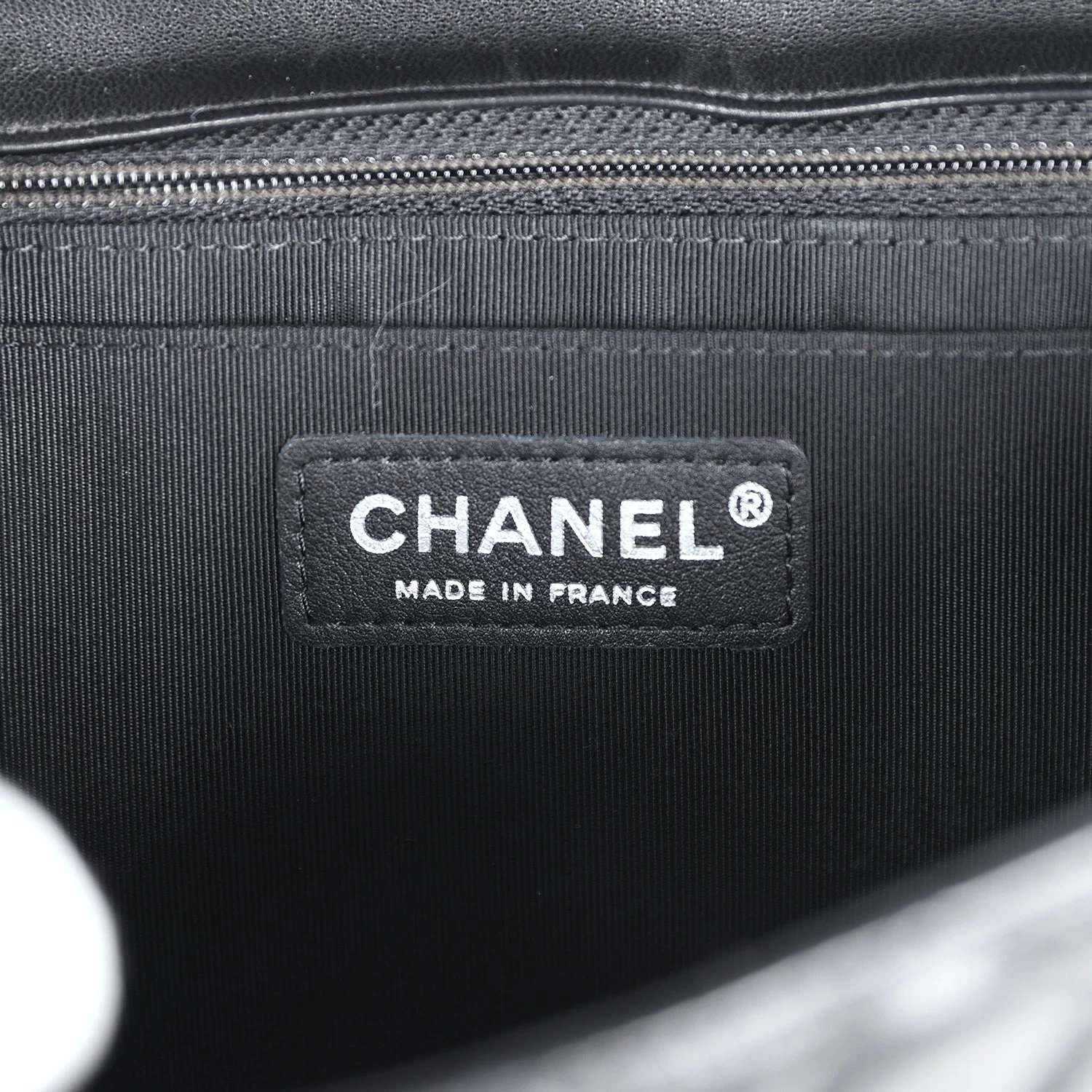 Pre-owned Chanel Medium Lady Bug Single Flap Bag Black Lambskin Silver Hardware 16 Pre-owned Chanel Medium Lady Bug Single Flap Bag Black Lambskin Silver Hardware - Image 14