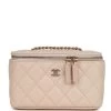 Chanel Small Vanity Case Light Beige Caviar Light Gold Hardware 2 Chanel Small Vanity Case Light Beige Caviar Light Gold Hardware -Online Bag Store C FN 240105 1 KN 01