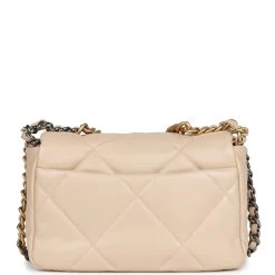 Chanel Medium 19 Flap Light Beige Lambskin Mixed Metal Hardware 15 Chanel Medium 19 Flap Light Beige Lambskin Mixed Metal Hardware -Online Bag Store C FN 240112 1 05