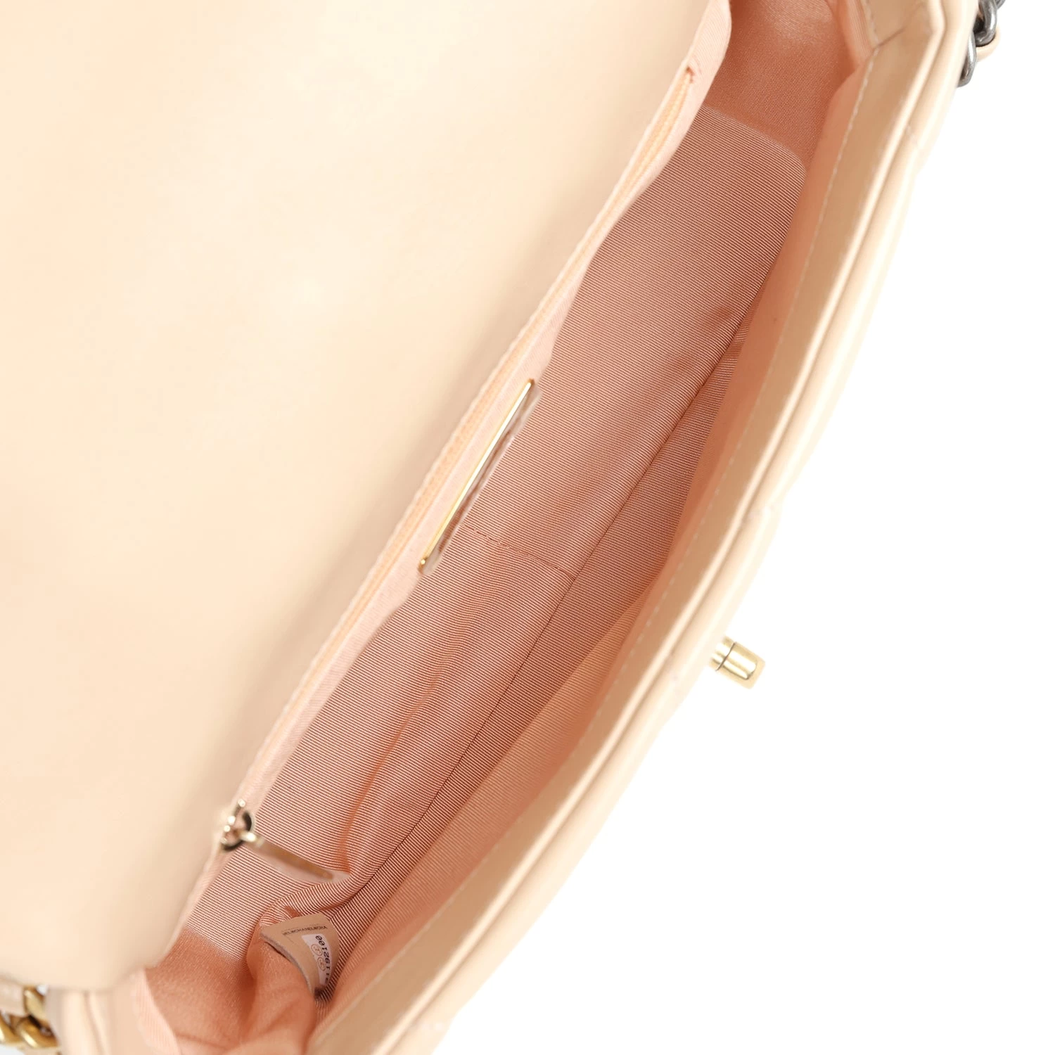 Chanel Medium 19 Flap Light Beige Lambskin Mixed Metal Hardware 10 Chanel Medium 19 Flap Light Beige Lambskin Mixed Metal Hardware - Image 8
