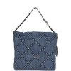 Chanel Small 22 Bag Blue Stitched Denim Silver Hardware -Online Bag Store C FN 240126 1 01