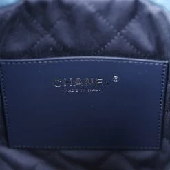 Chanel Mini 22 Bag Blue Stitched Denim Silver Hardware -Online Bag Store C FN 240126 4 10
