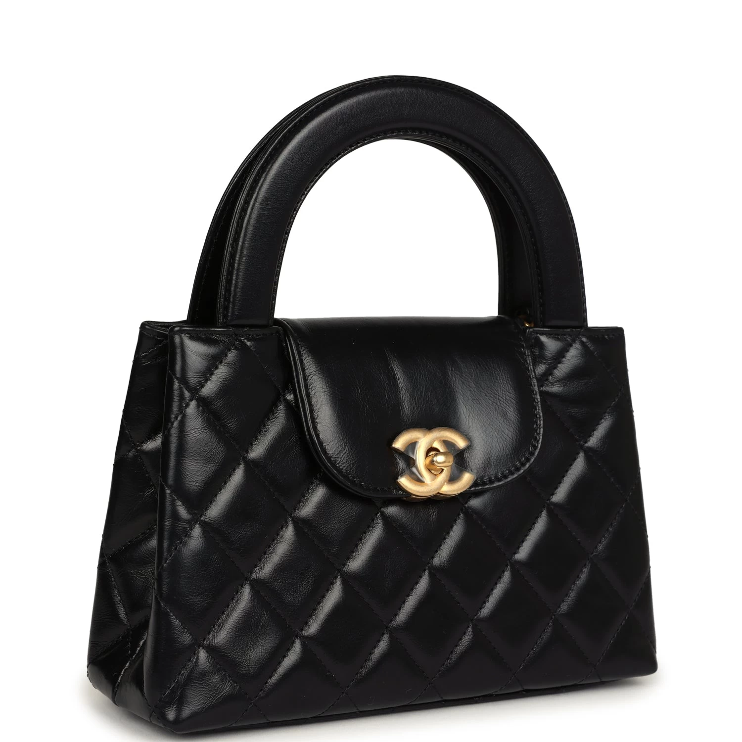 Chanel Small Kelly Shopper Black Aged Calfskin Brushed Gold Hardware 4 Chanel Small Kelly Shopper Black Aged Calfskin Brushed Gold Hardware - Image 2