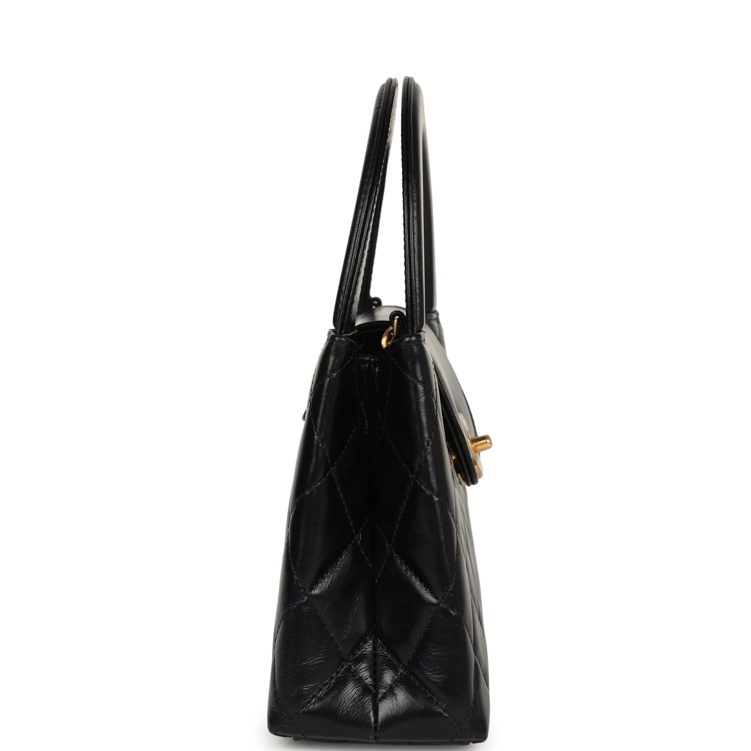 Chanel Small Kelly Shopper Black Aged Calfskin Brushed Gold Hardware 5 Chanel Small Kelly Shopper Black Aged Calfskin Brushed Gold Hardware - Image 3