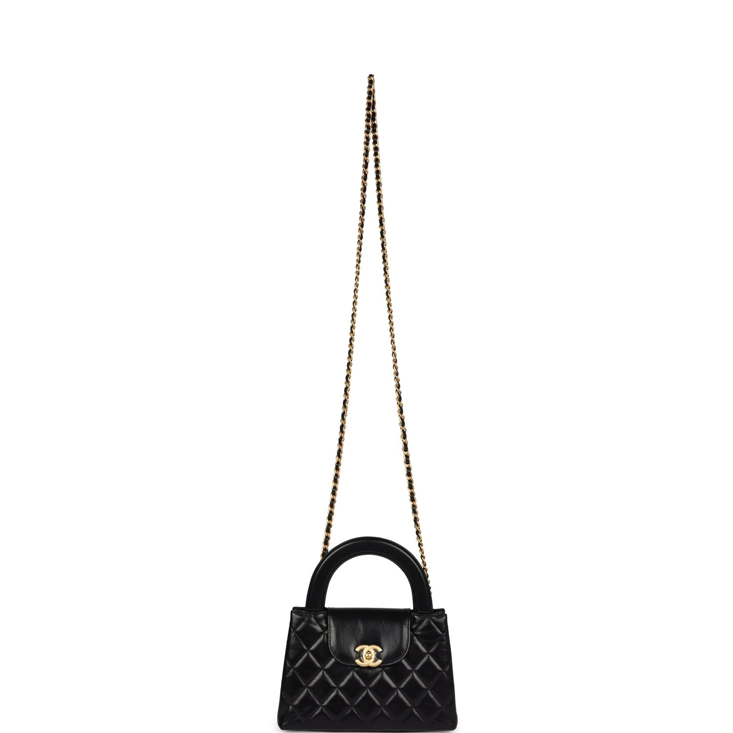 Chanel Small Kelly Shopper Black Aged Calfskin Brushed Gold Hardware 9 Chanel Small Kelly Shopper Black Aged Calfskin Brushed Gold Hardware - Image 7