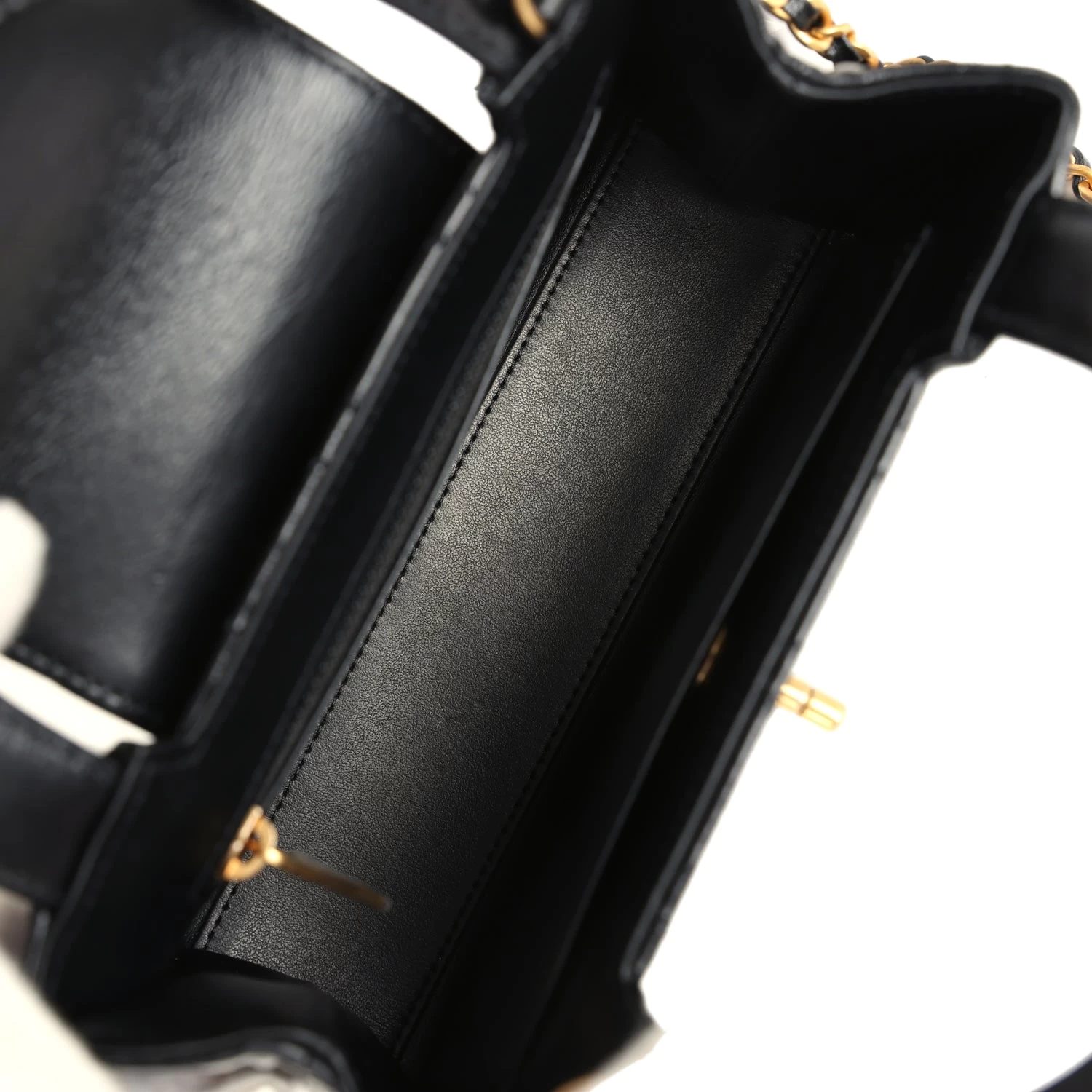 Chanel Small Kelly Shopper Black Aged Calfskin Brushed Gold Hardware 10 Chanel Small Kelly Shopper Black Aged Calfskin Brushed Gold Hardware - Image 8