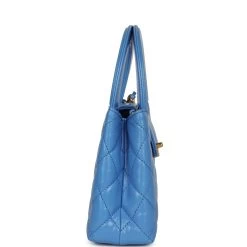 Chanel Small Kelly Shopper Blue Shiny Aged Calfskin Brushed Gold Hardware -Online Bag Store C FN 240131 2 KN 04
