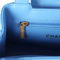 Chanel Small Kelly Shopper Blue Shiny Aged Calfskin Brushed Gold Hardware -Online Bag Store C FN 240131 2 KN 10