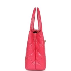 Chanel Small Kelly Shopper Dark Pink Shiny Aged Calfskin Brushed Gold Hardware -Online Bag Store C FN 240131 5 04