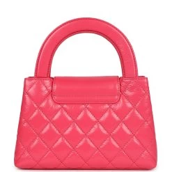 Chanel Small Kelly Shopper Dark Pink Shiny Aged Calfskin Brushed Gold Hardware -Online Bag Store C FN 240131 5 05